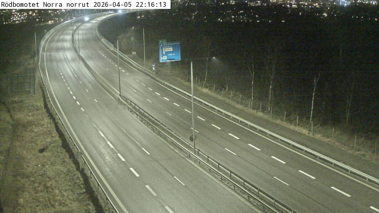 Rödbomotet Norra — Kameran är placerad på E6 vid Rödbomotet och är riktad mot Kungälv.