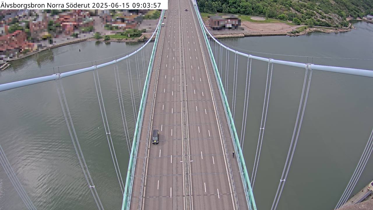 Trafikkamera - Älvsborgsbron Södra norrut