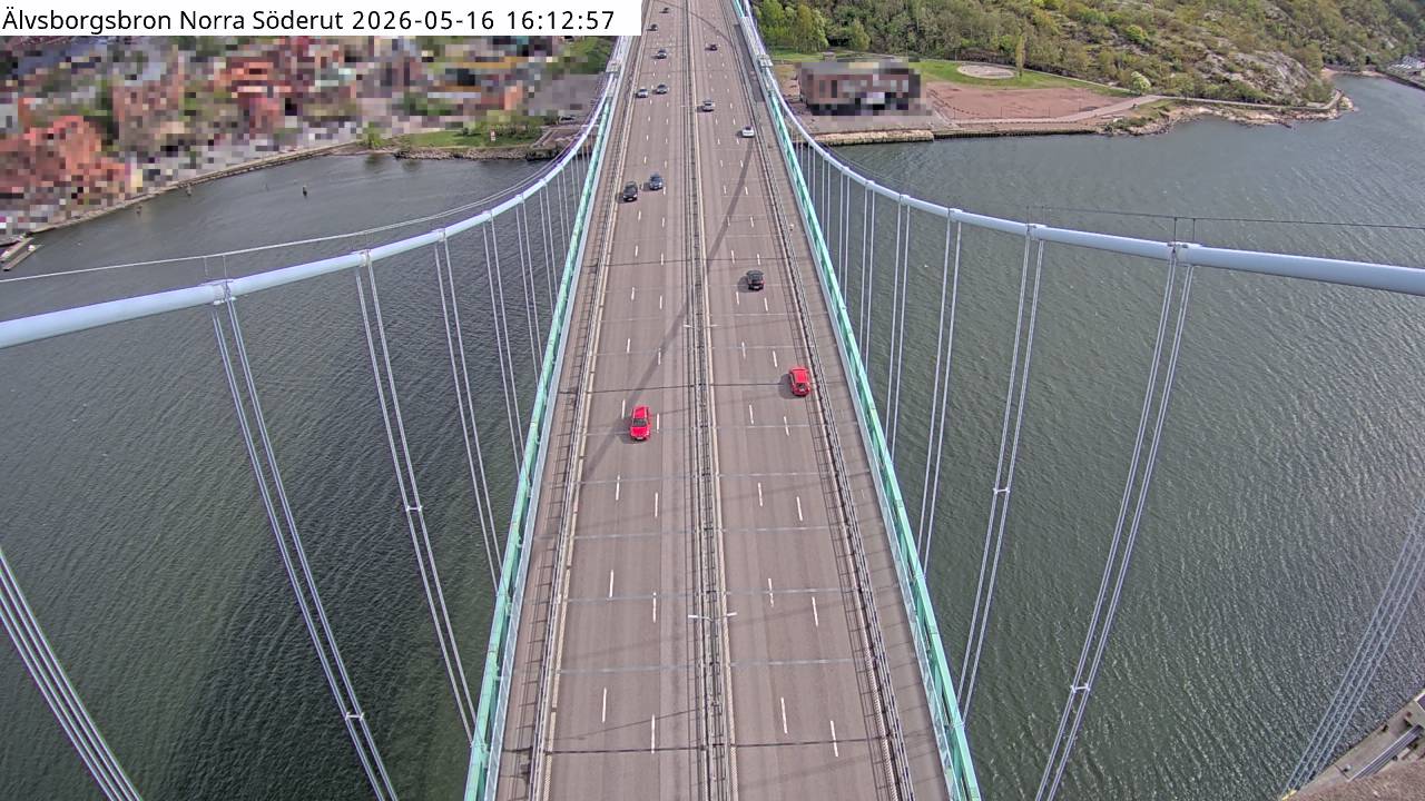 Älvsborgsbron Norra söderut