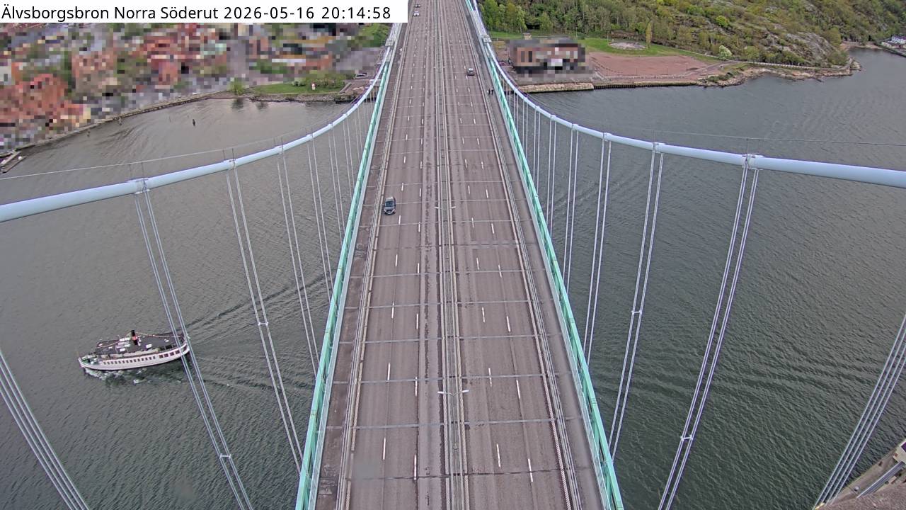 Älvsborgsbron Norra söderut