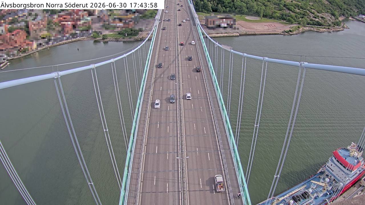 Älvsborgsbron Norra söderut