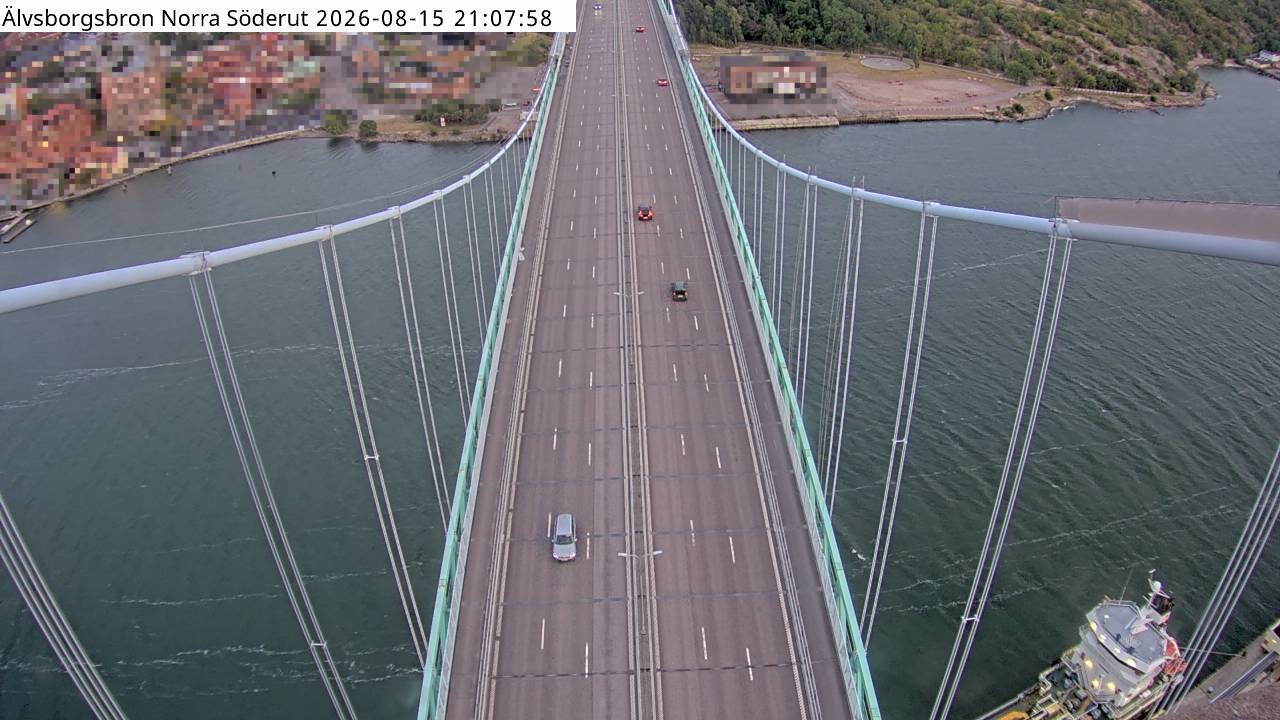 Älvsborgsbron Norra söderut