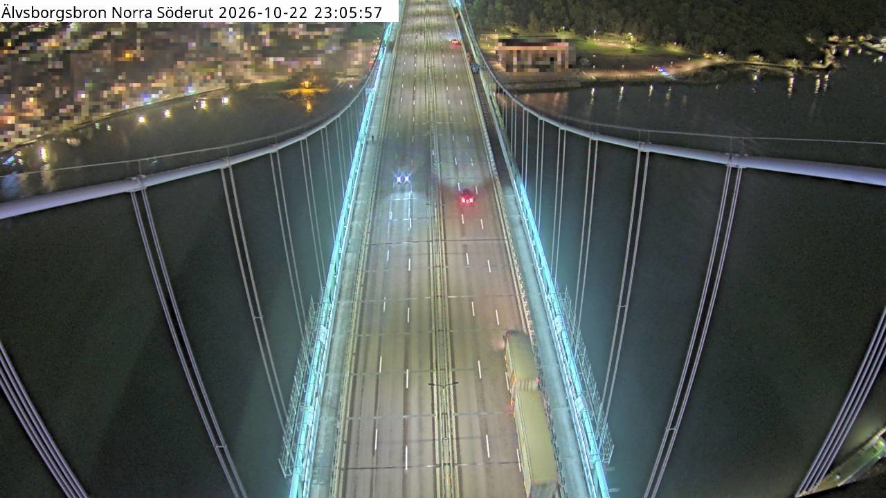 Älvsborgsbron Norra söderut
