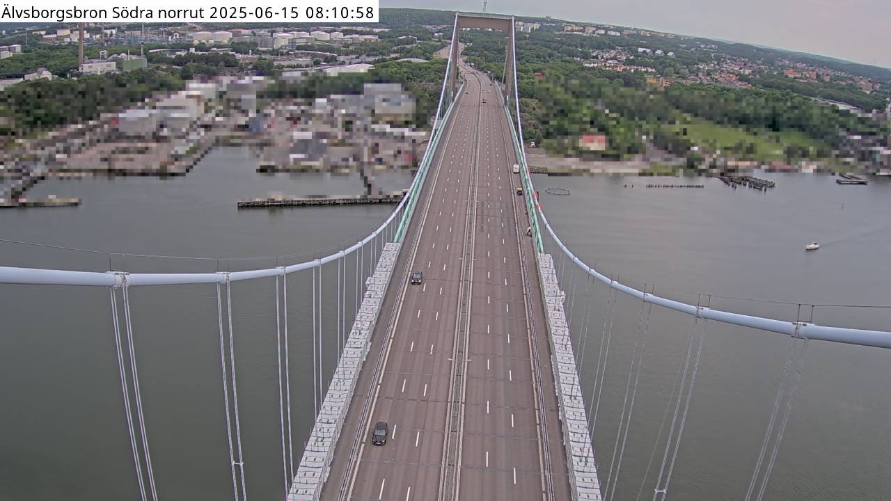 Trafikkamera - Älvsborgsbron Södra norrut