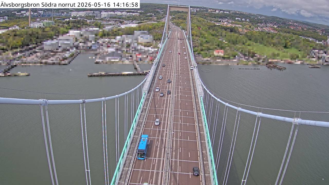 Älvsborgsbron Södra norrut