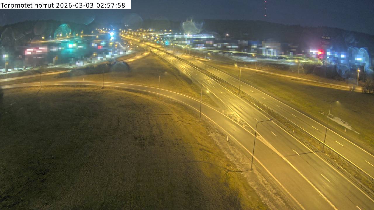 Vägkamera Torpmotet norrut – Uddevalla kommun, Västra Götalands län