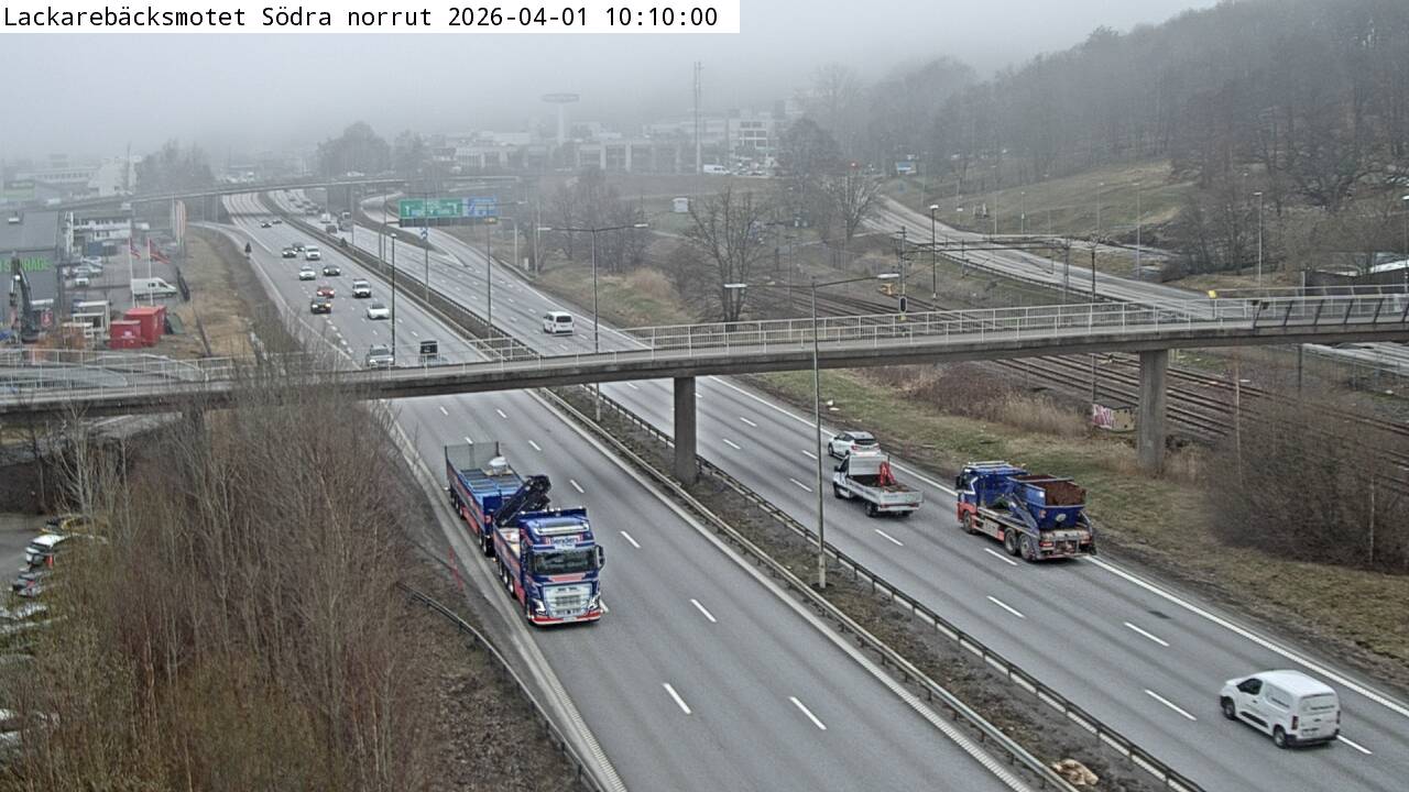 Lackarebäcksmotet S norrut