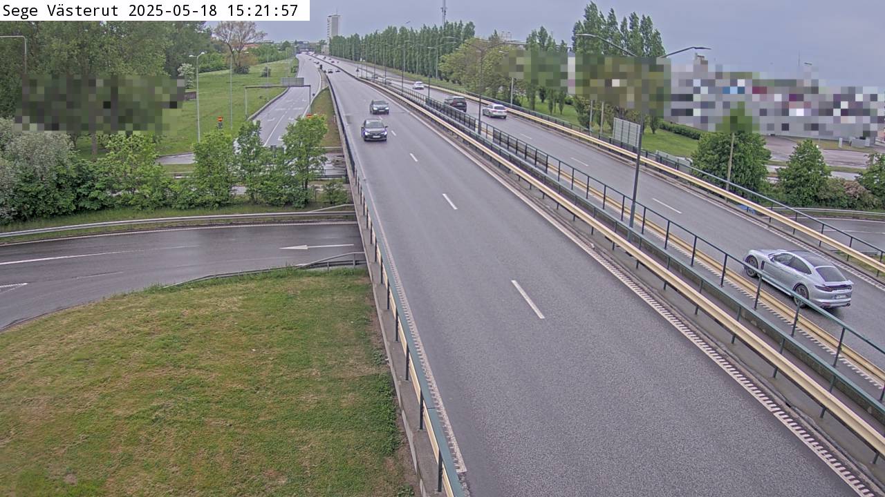 Trafikkamera - Trafikplats Lindeborg, västerut