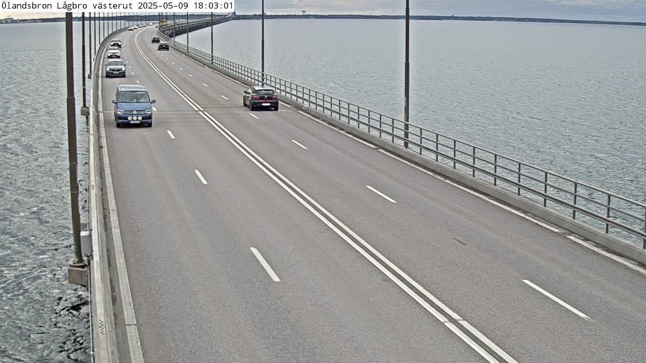 Trafikkamera - Ölandsbron, lågbrodelen, västerut