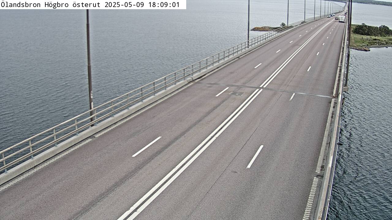 Trafikkamera - Ölandsbron, högbrodelen, österut