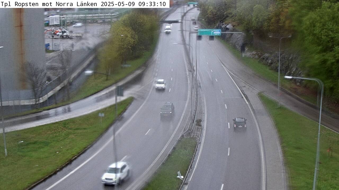 Trafikkamera - Trafikplats Ropsetn in mot Stockholm
