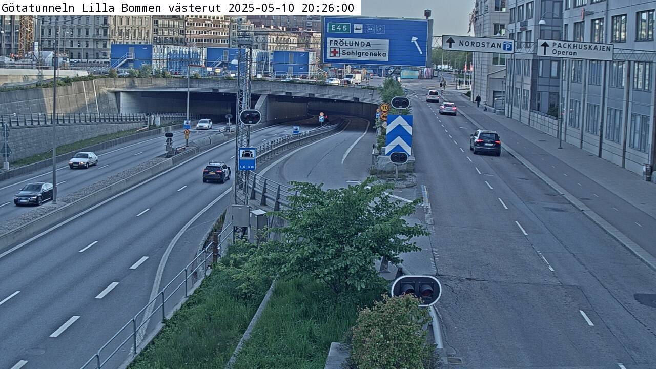 Trafikkamera, Göteborg - Götatunneln Lilla bommen västerut