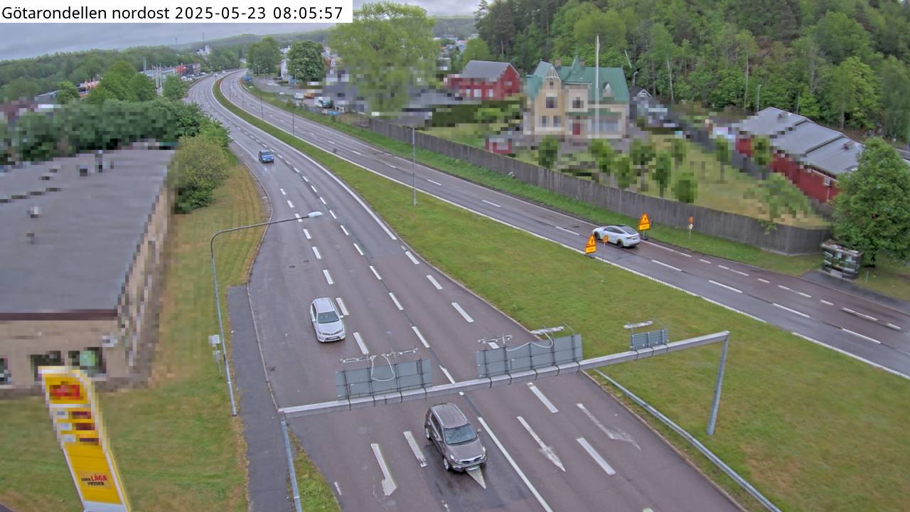 Trafikkamera - Alingsås, E20 Götarondellen, sydväst