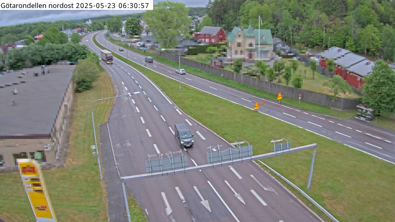 Trafikkamera - Alingsås E20 Götarondellen, nordost
