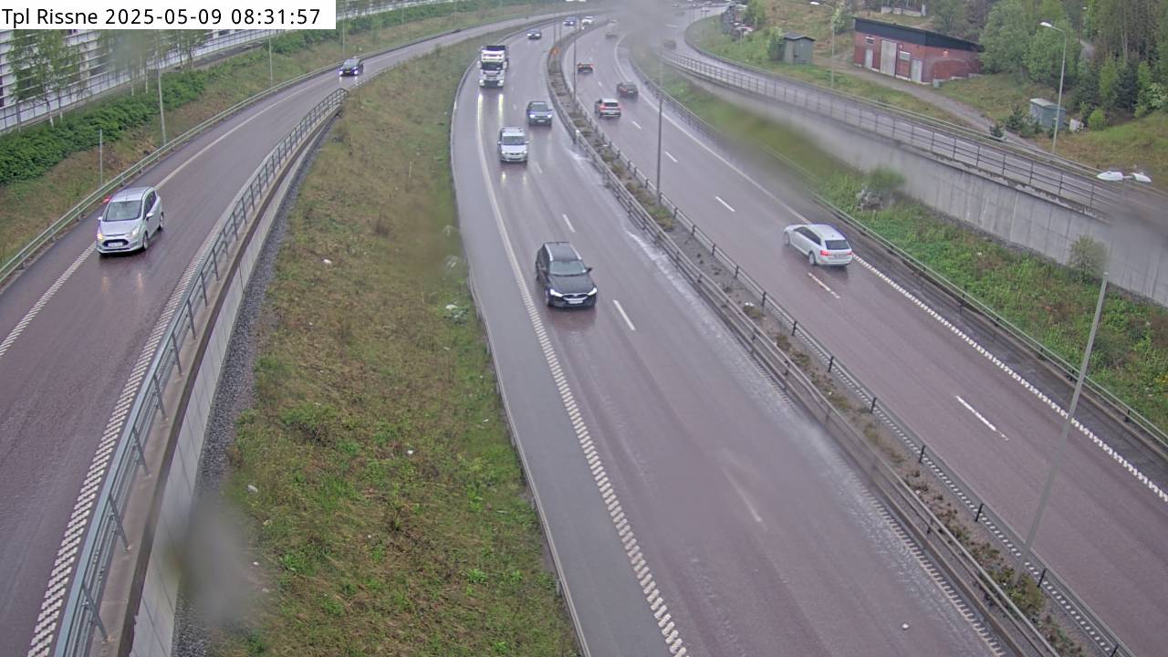 Trafikkamera - Trafikplats Rissne, mot Brommaplan.