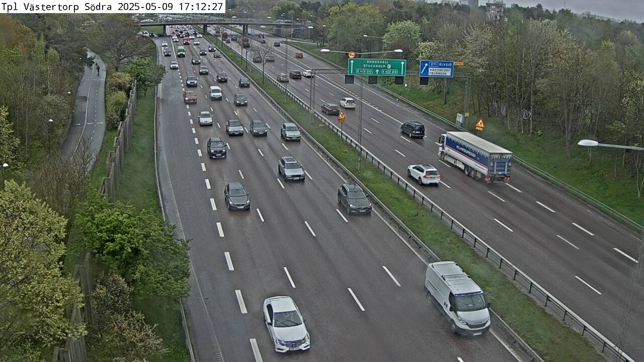 Trafikkamera - Södertäljevägen E4/E20, Trafikplats Västertorp södra