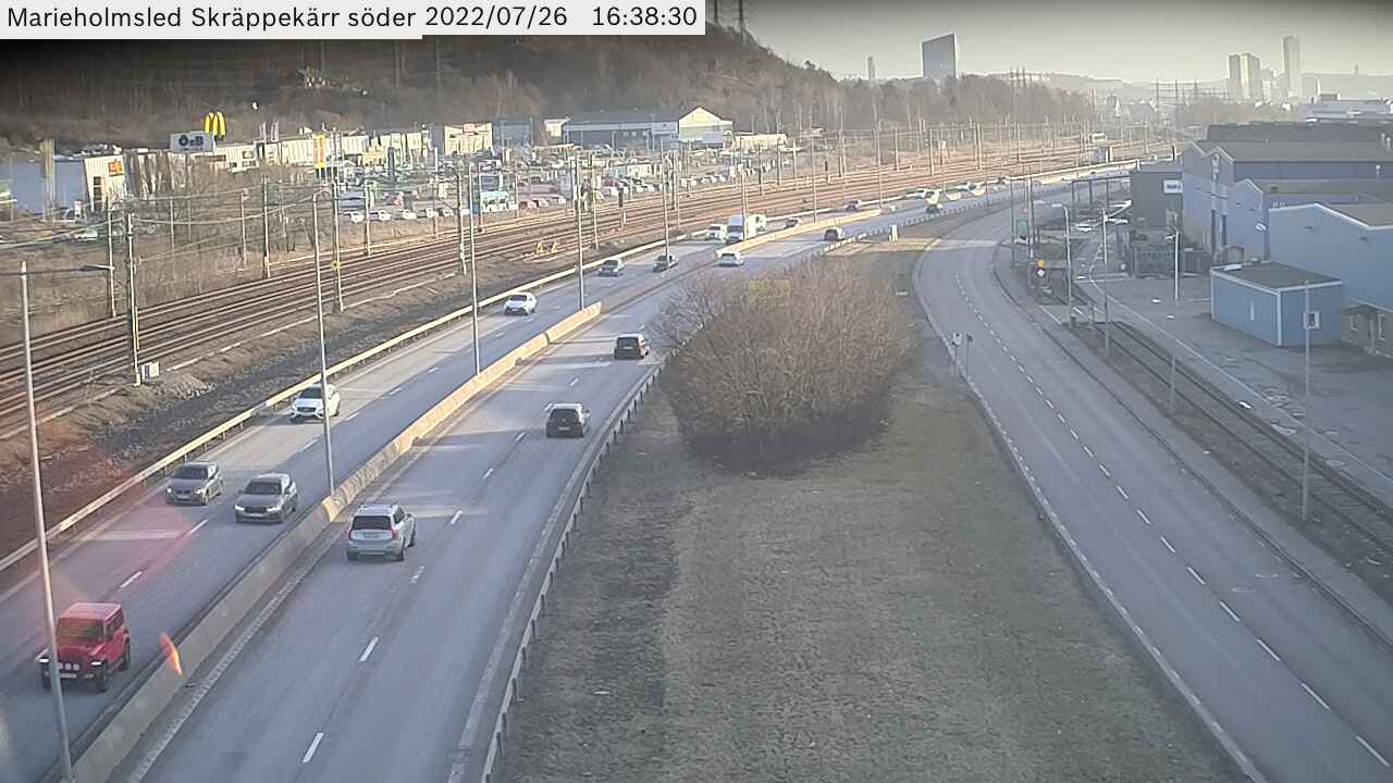 Vägkamera Marieholmsleden Skräppekärr – Östra Göteborg, Göteborgs Stad, Västra Götalands län