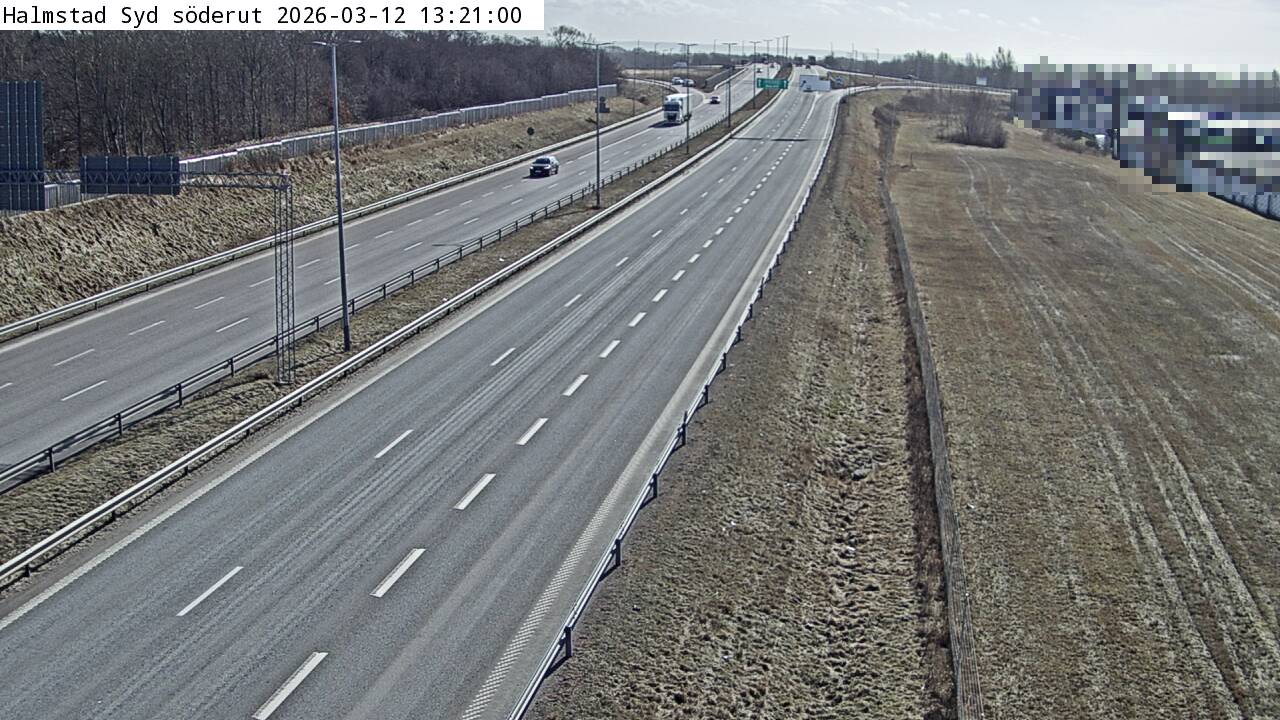 Vägkamera Halmstad Syd söderut – Halmstads kommun, Hallands län