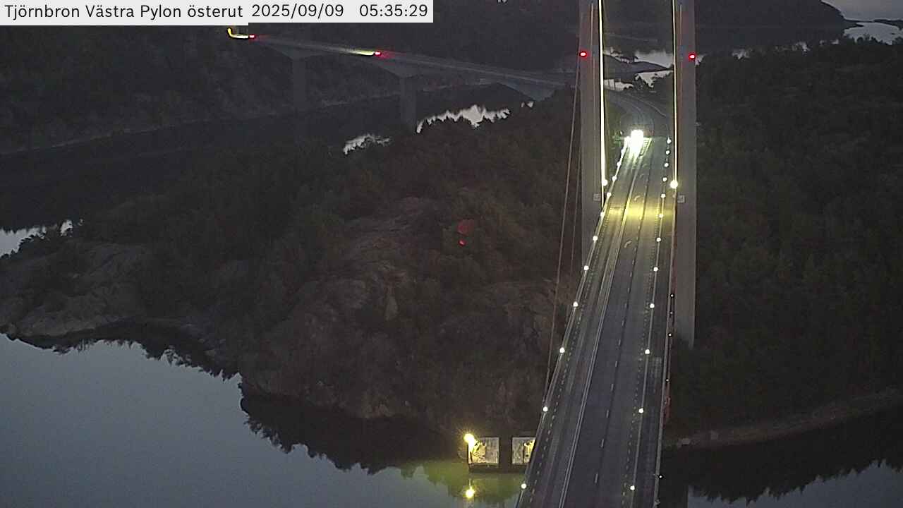 Tjörn, Tjörnbron, västra pylon med vy österut