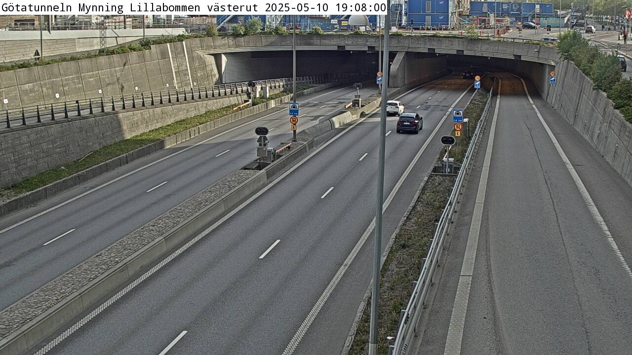 Trafikkamera - Götatunneln Mynning Lillabommen västerut