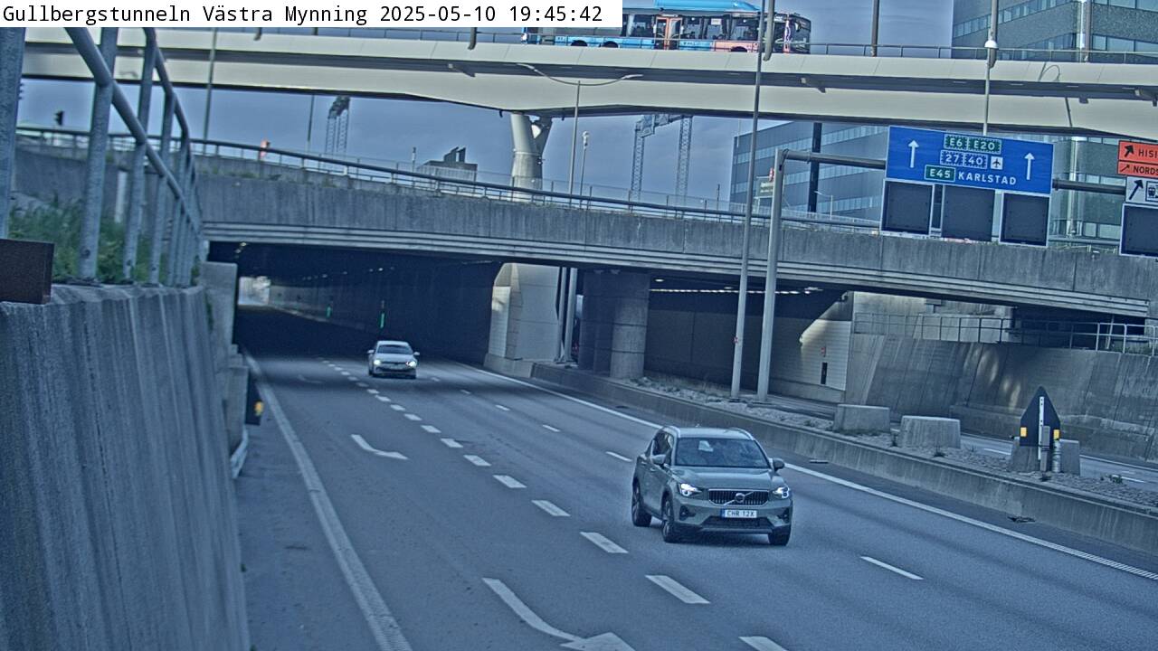 Trafikkamera - Gullbergstunneln Västra Mynning