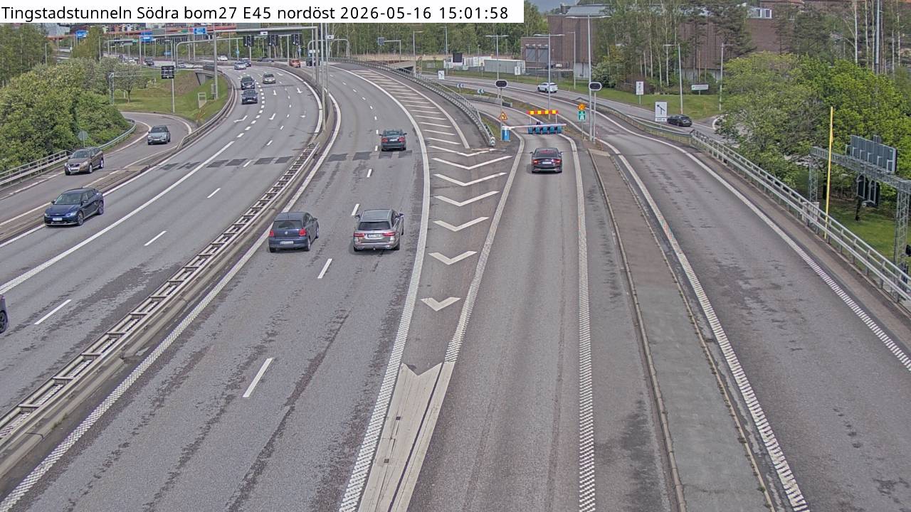 Tingstadstunneln Södra bom E45 nordöst