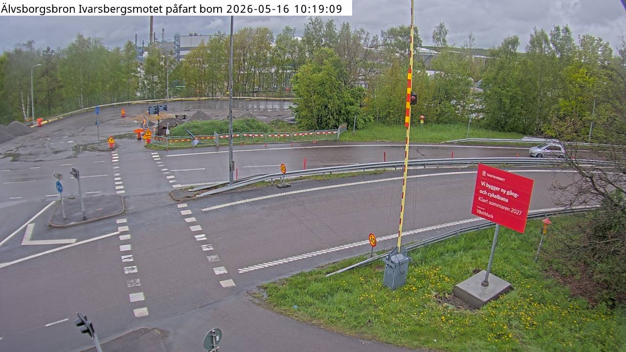 Älvsborgsbron Ivarsbergsmotet påfart bom