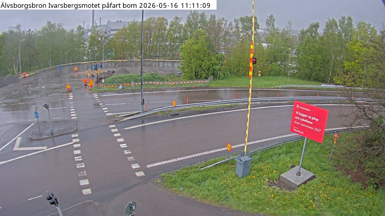 Älvsborgsbron Ivarsbergsmotet påfart bom