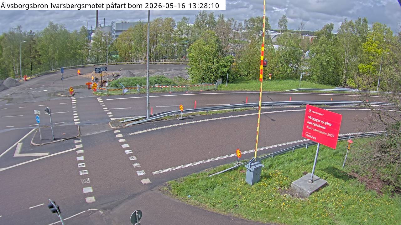Älvsborgsbron Ivarsbergsmotet påfart bom