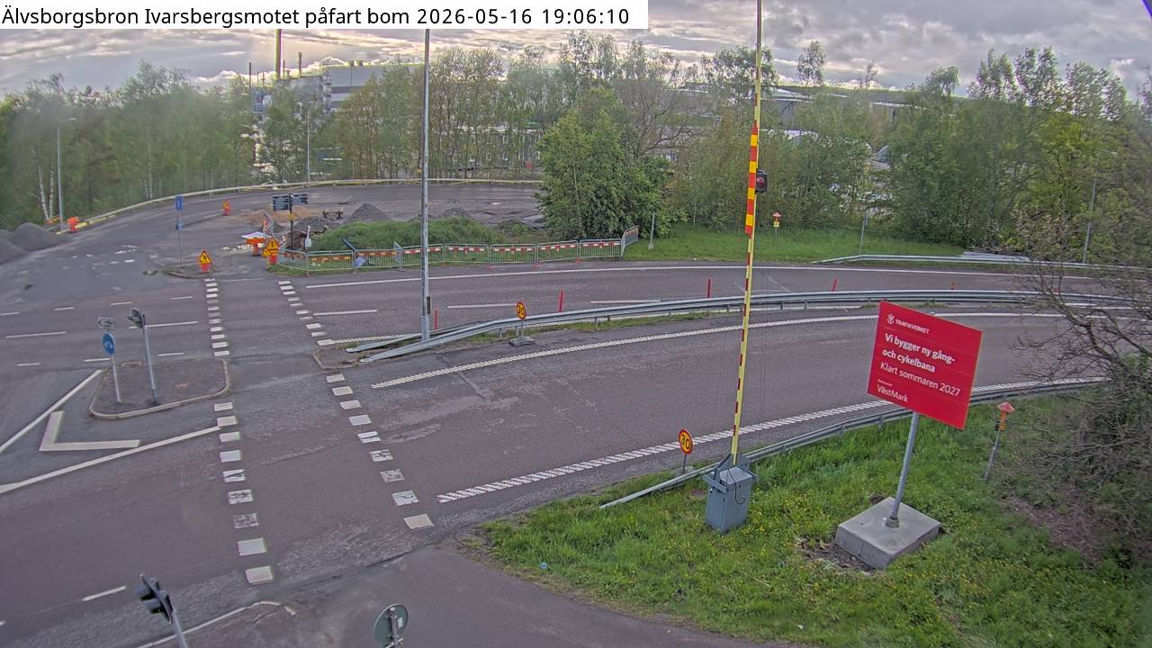 Älvsborgsbron Ivarsbergsmotet påfart bom