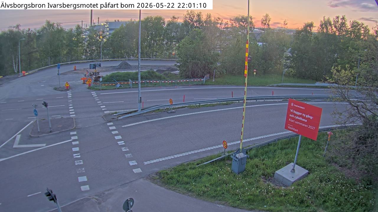 Älvsborgsbron Ivarsbergsmotet påfart bom