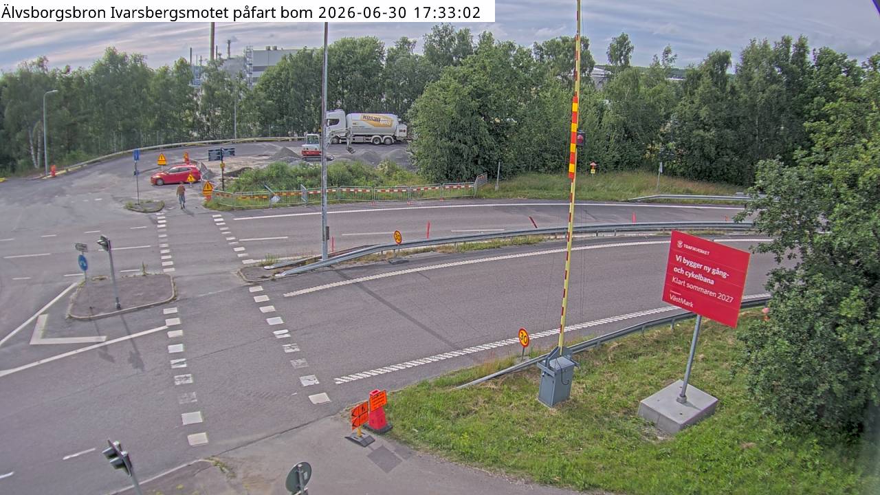 Älvsborgsbron Ivarsbergsmotet påfart bom