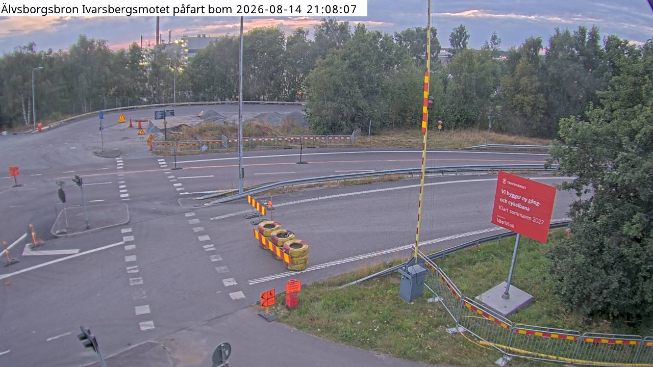 Älvsborgsbron Ivarsbergsmotet påfart bom