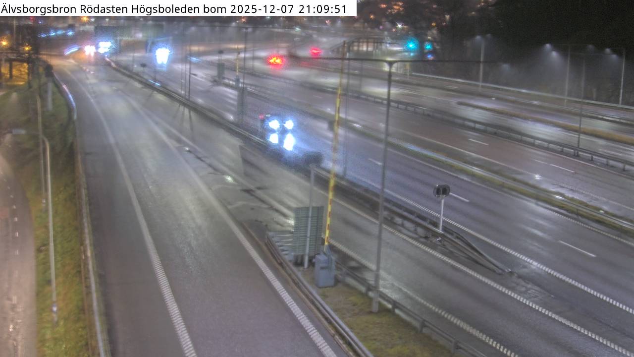 Älvsborgsbron Rödasten Högsboleden bom