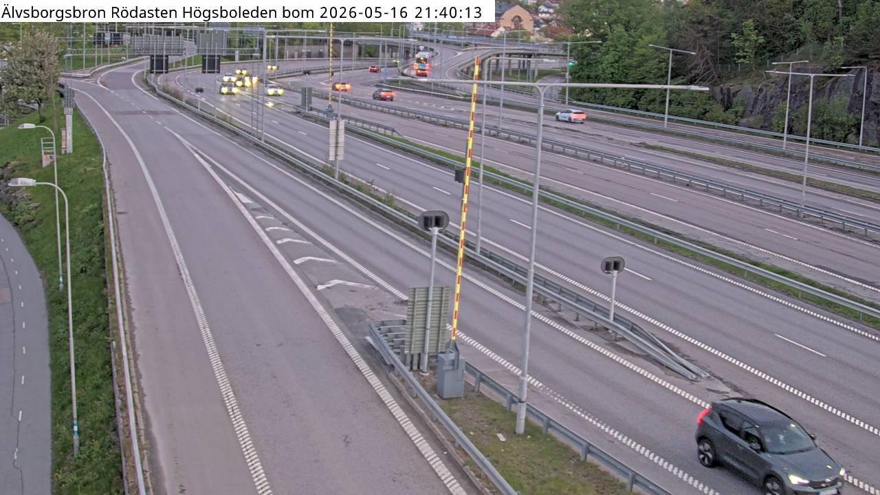 Älvsborgsbron Rödasten Högsboleden bom