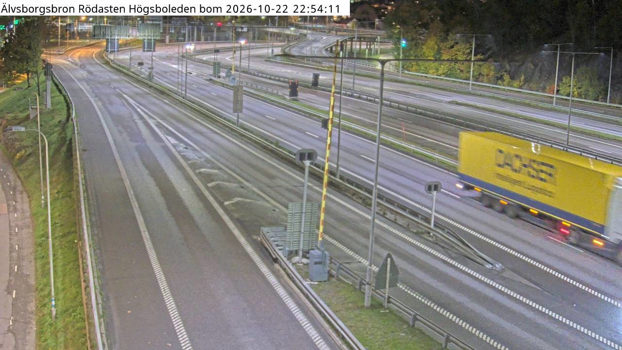 Älvsborgsbron Rödasten Högsboleden bom