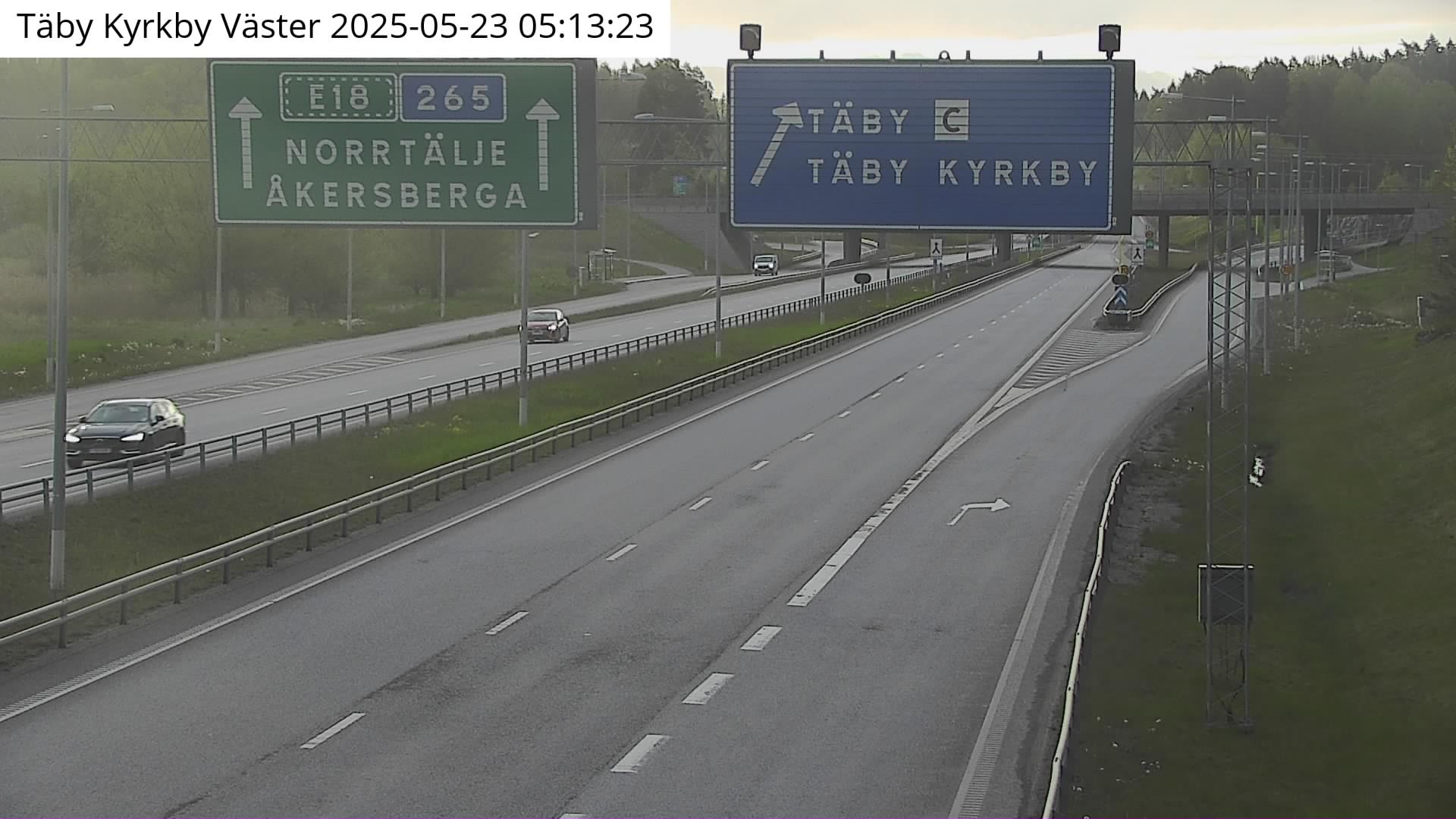 Trafikkamera - Täby kyrkby väster, mot Rosenkälla.