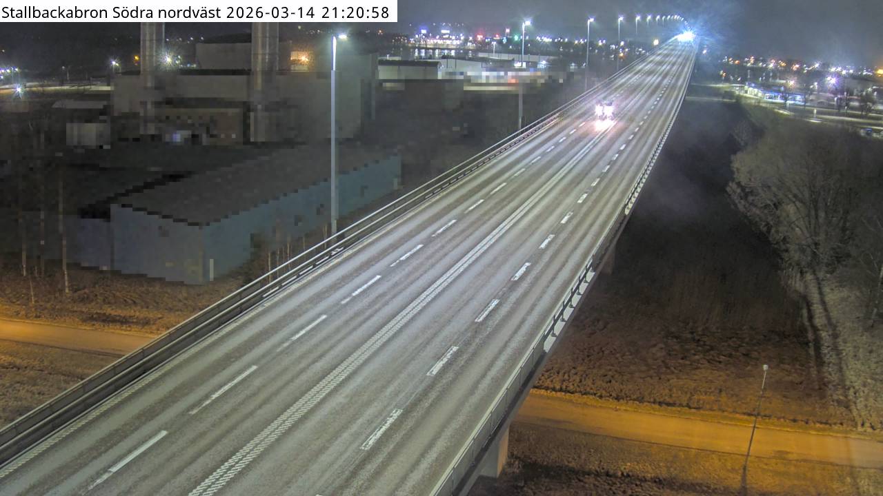 Vägkamera Stallbackabron Södra nordväst – Trollhättans kommun, Västra Götalands län