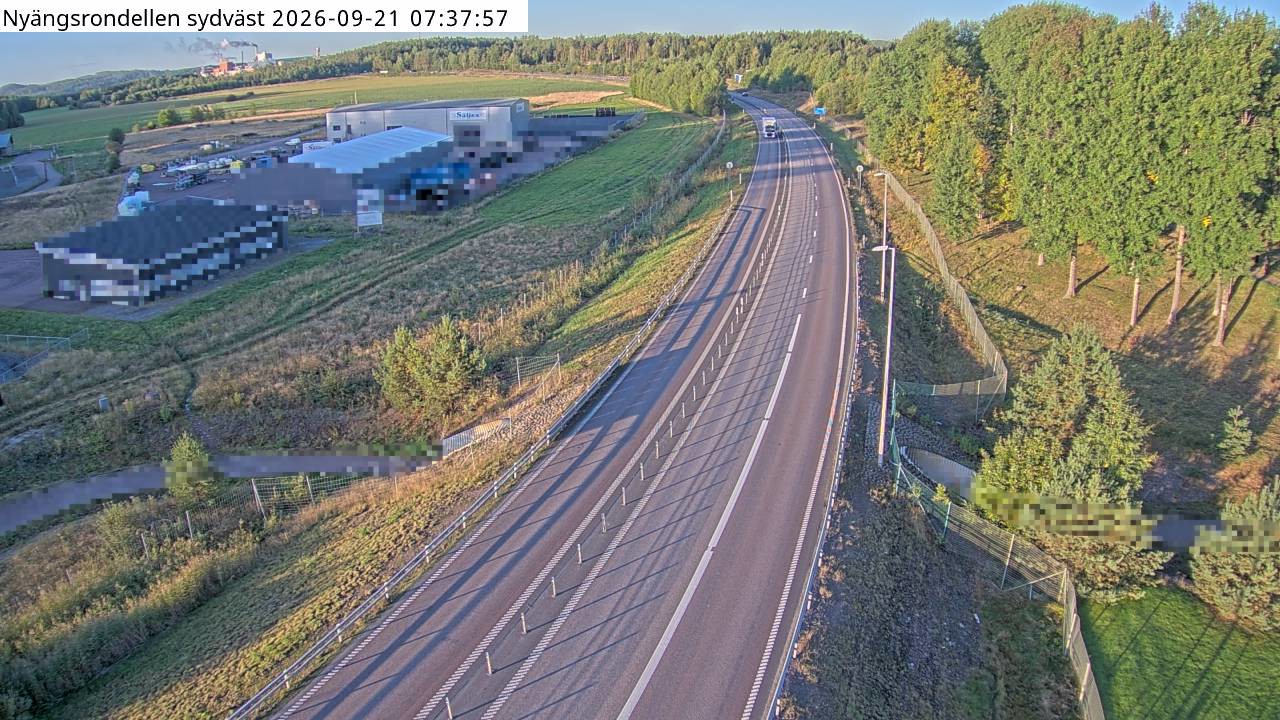 Vägkamera Nyängsrondellen sydväst – Grums kommun, Värmlands län