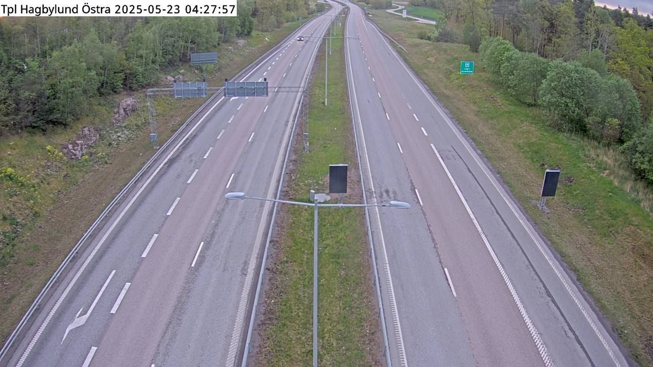 Trafikkamera - Trafikplats Hagbylund Östra, mot Rosenkälla/E18