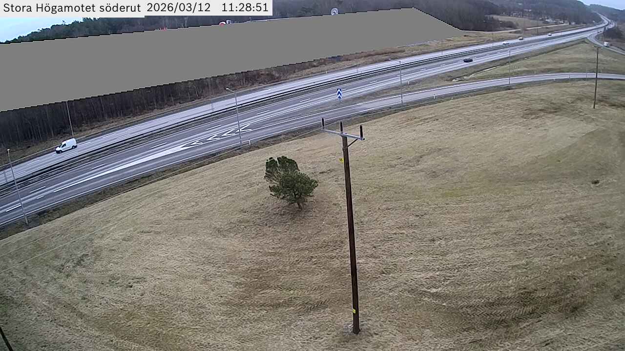 Vägkamera Stora Högamotet söderut – Stenungsunds kommun, Västra Götalands län