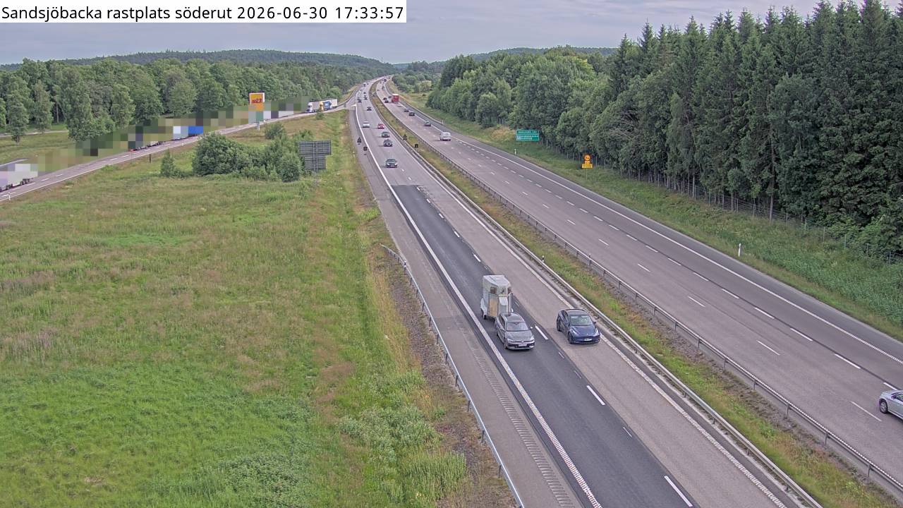 Sandsjöbacka rastplats söderut