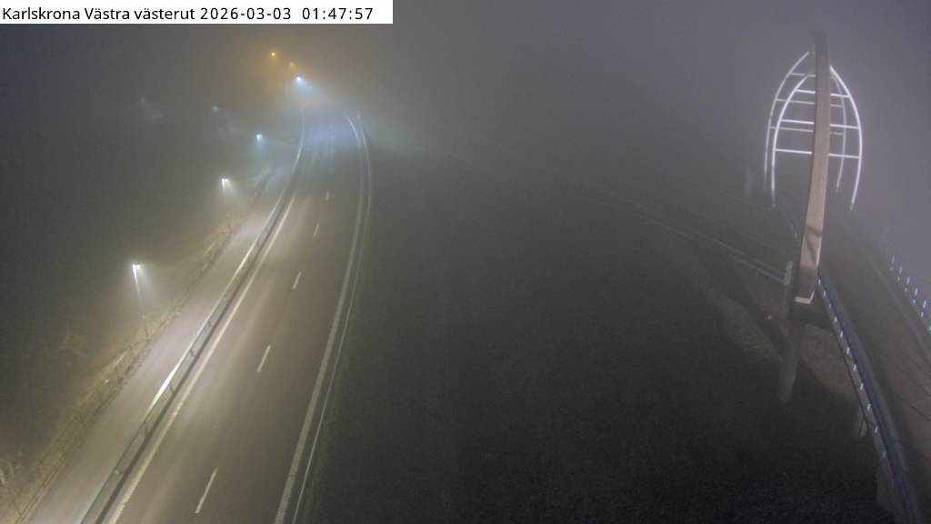 Vägkamera Karlskrona Västra västerut – Karlskrona kommun, Blekinge län