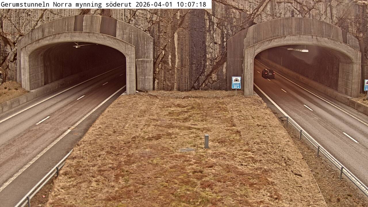 Gerumstunneln Norra mynning söderut
