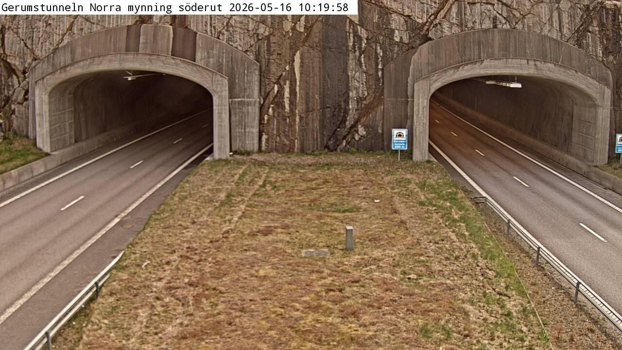 Gerumstunneln Norra mynning söderut