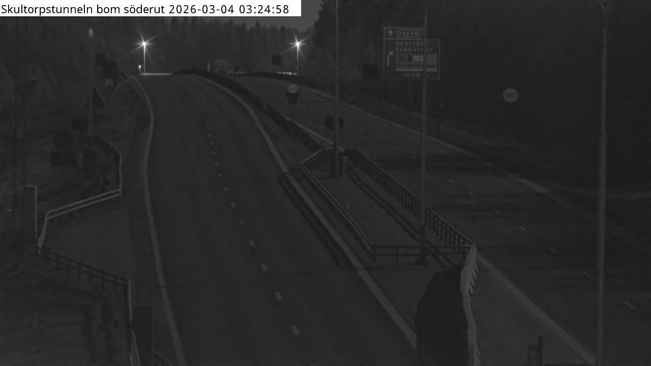 Vägkamera Skultorpstunneln Södra Bom – Skövde kommun, Västra Götalands län